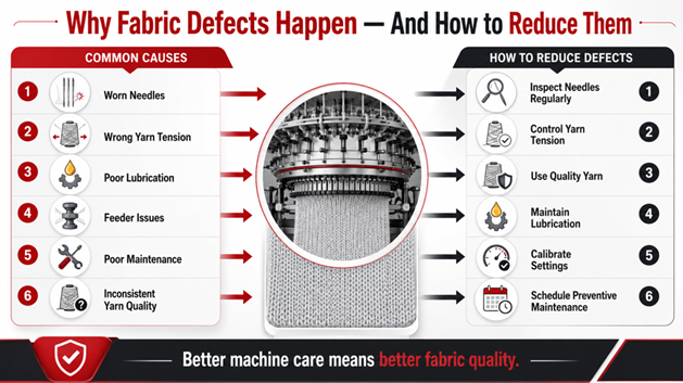 Common causes of fabric defects and practical ways to reduce them